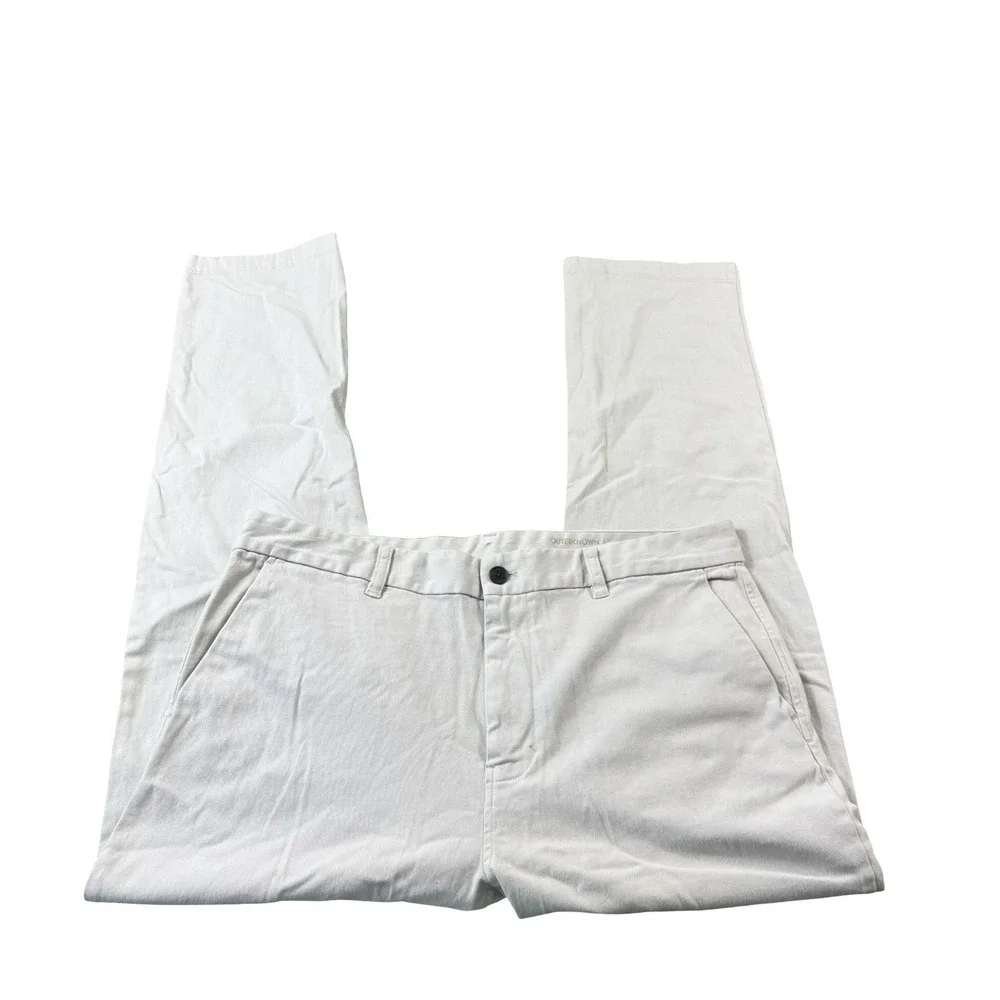 Outerknown Bone Khaki Orangic Cotton Stretch S.E.A. Mens Chino Pant Size 36X31
